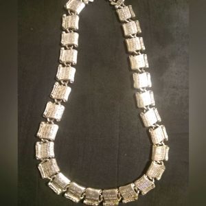 Ten Commandments, Vintage Silver Scroll Charm  Necklace